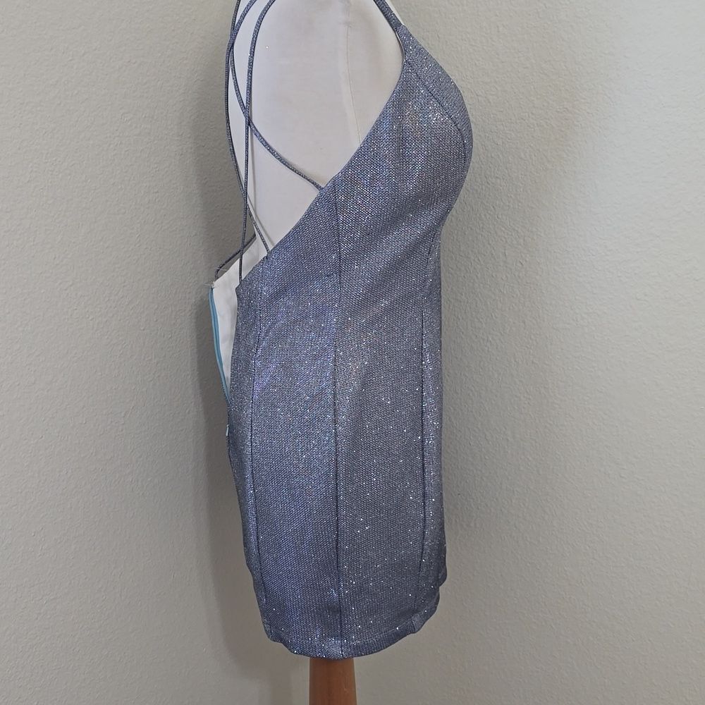 CINDERELLA DIVINE METALLIC MINI DRESS SIZE 8 - Picture 6 of 11